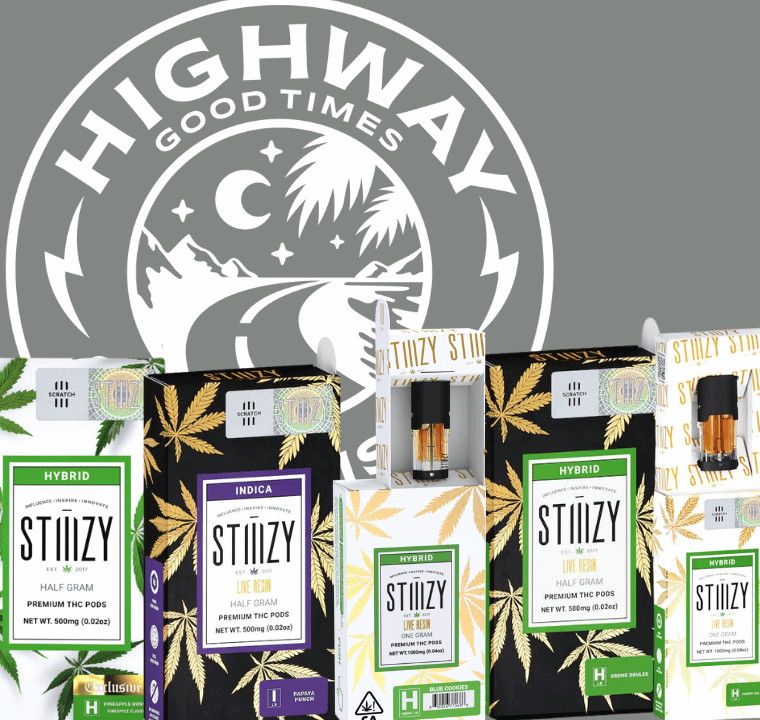 The five best STIIIZY Pods in Marina Del Rey, California at Highway Cannabis Co Dispensary